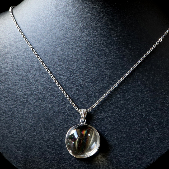アイリスクォーツ ネックレス AAAランク 虹入り 水晶 天然石 ペンダント 高品質 SILVER925 パワーストーン