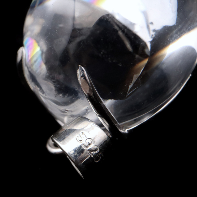 アイリスクォーツ 虹入り 水晶 ネックレス AAA 天然石 ペンダント高品質 Silver925 チェーン付き