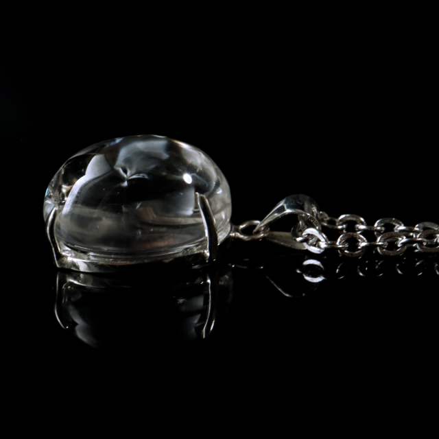 アイリスクォーツ 虹入り 水晶 ネックレス 天然石 ペンダント高品質 Silver925 チェーン付き