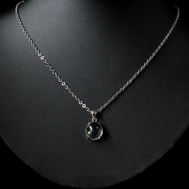 アイリスクォーツ 虹入り 水晶 ネックレス 天然石 ペンダント高品質 Silver925 チェーン付き