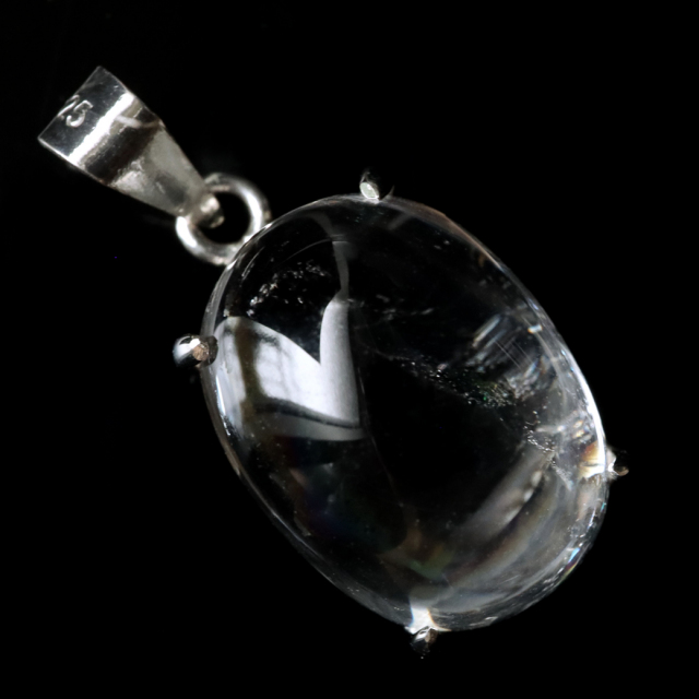 アイリスクォーツ 虹入り 水晶 ネックレス 天然石 ペンダント高品質 Silver925 チェーン付き