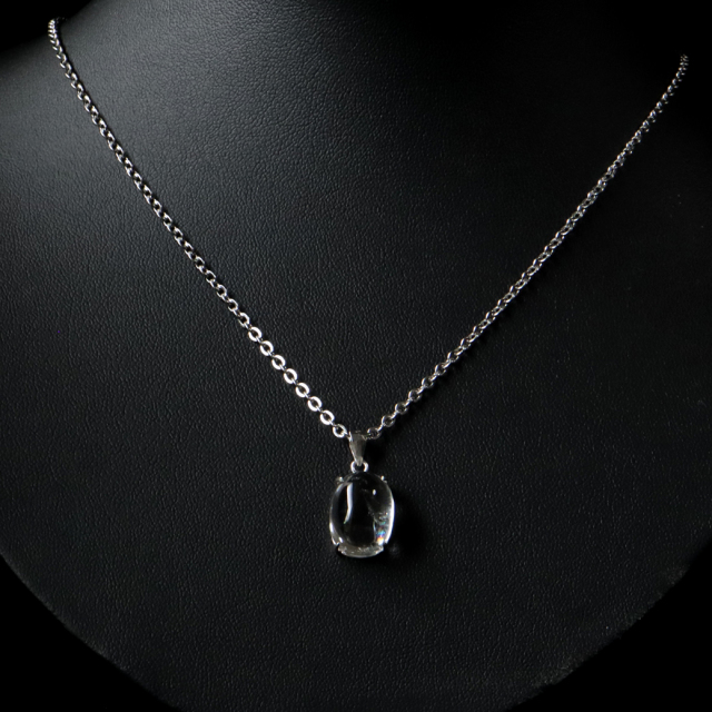 アイリスクォーツ 虹入り 水晶 ネックレス 天然石 ペンダント高品質 Silver925 チェーン付き
