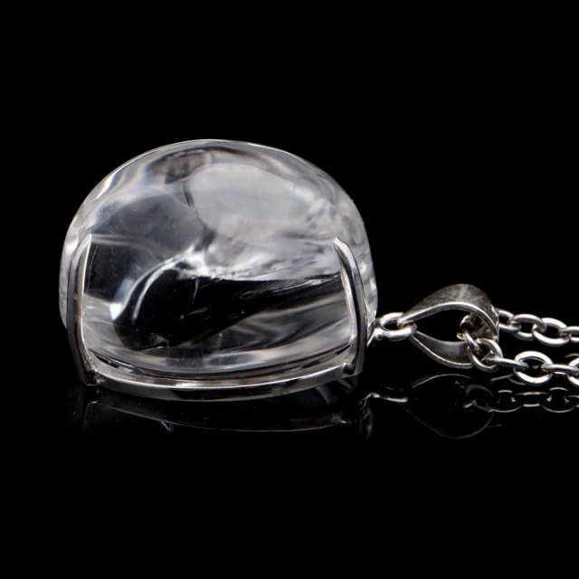 アイリスクォーツ 虹入り 水晶 ネックレス AAA 天然石 ペンダント高品質 Silver925 チェーン付き