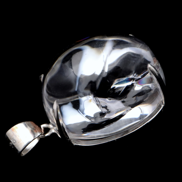 アイリスクォーツ 虹入り 水晶 ネックレス AAA 天然石 ペンダント高品質 Silver925 チェーン付き