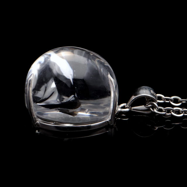 アイリスクォーツ 虹入り 水晶 ネックレス AAA 天然石 ペンダント高品質 Silver925 チェーン付き