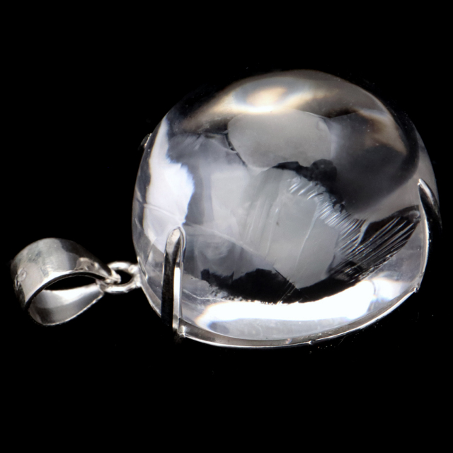 アイリスクォーツ 虹入り 水晶 ネックレス AAA 天然石 ペンダント高品質 Silver925 チェーン付き