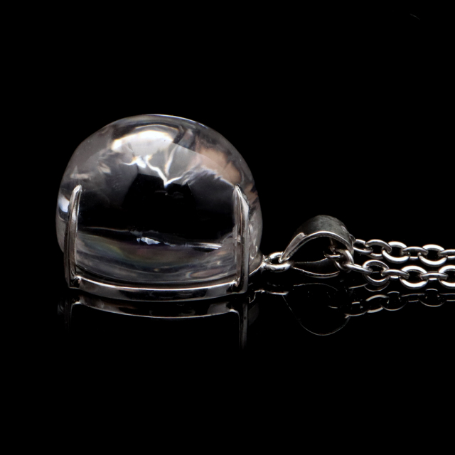 アイリスクォーツ 虹入り 水晶 ネックレス AAA 天然石 ペンダント高品質 Silver925 チェーン付き