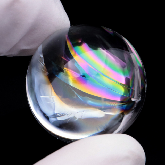 水晶 虹入り ルース タンブル アイリスクォーツ ハンドメイド パーツ 天然石 Silver925 パワーストーン 4月 誕生石