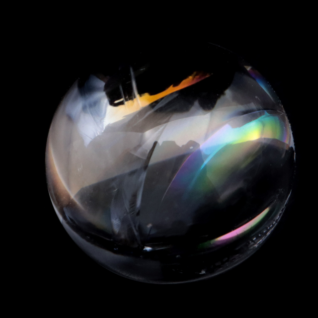水晶 虹入り ルース タンブル アイリスクォーツ ハンドメイド パーツ 天然石 Silver925 パワーストーン 4月 誕生石