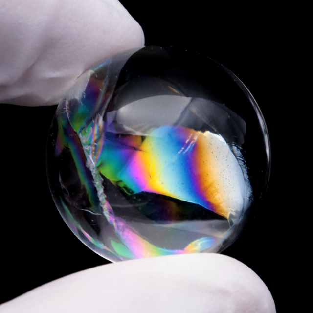 水晶 虹入り ルース タンブル アイリスクォーツ ハンドメイド パーツ 天然石 Silver925 パワーストーン 4月 誕生石