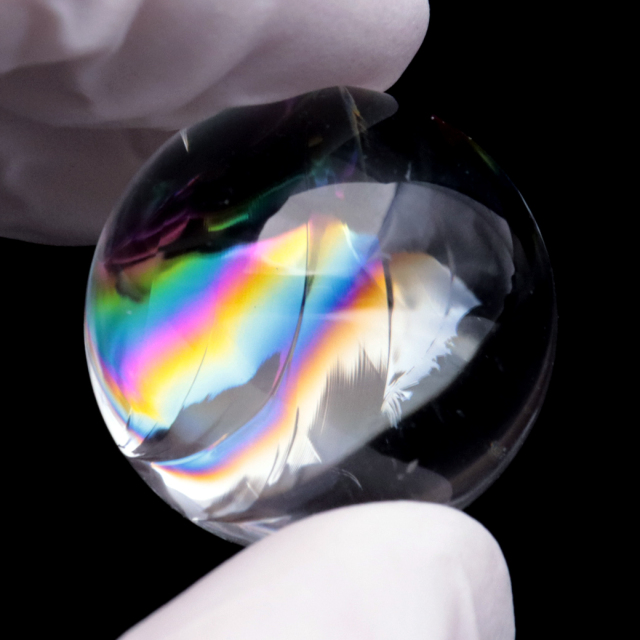 水晶 虹入り ルース タンブル アイリスクォーツ ハンドメイド パーツ 天然石 Silver925 パワーストーン 4月 誕生石