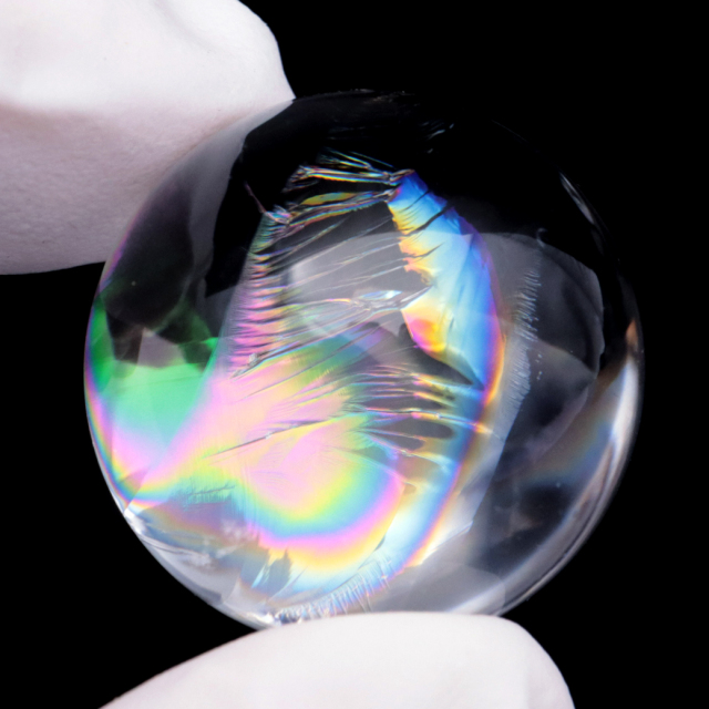 水晶 虹入り ルース タンブル アイリスクォーツ ハンドメイド パーツ 天然石 Silver925 パワーストーン 4月 誕生石