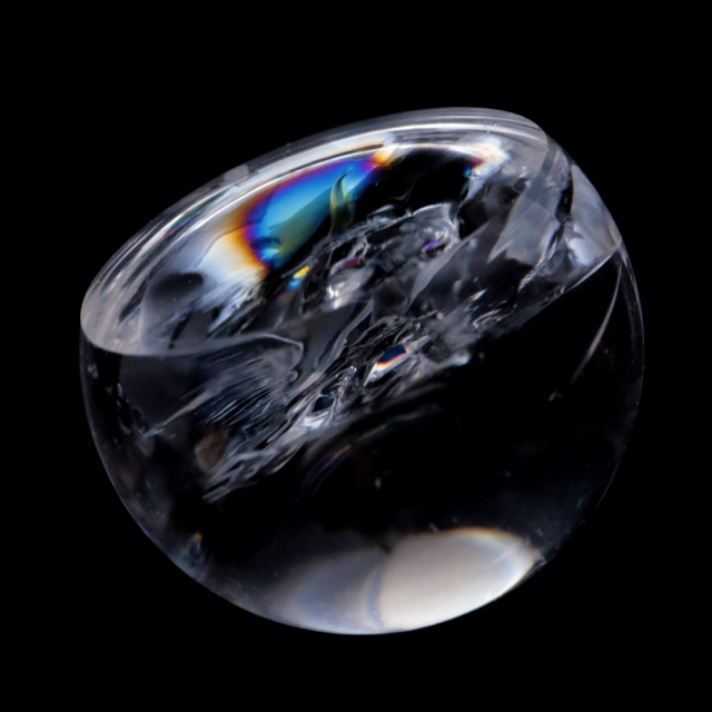 水晶 虹入り ルース タンブル アイリスクォーツ ハンドメイド パーツ 天然石 Silver925 パワーストーン 4月 誕生石