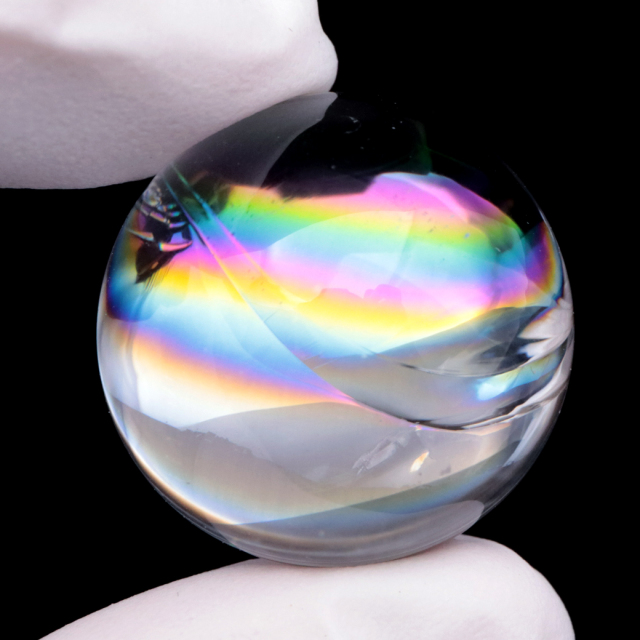 水晶 虹入り ルース タンブル アイリスクォーツ ハンドメイド パーツ 天然石 Silver925 パワーストーン 4月 誕生石