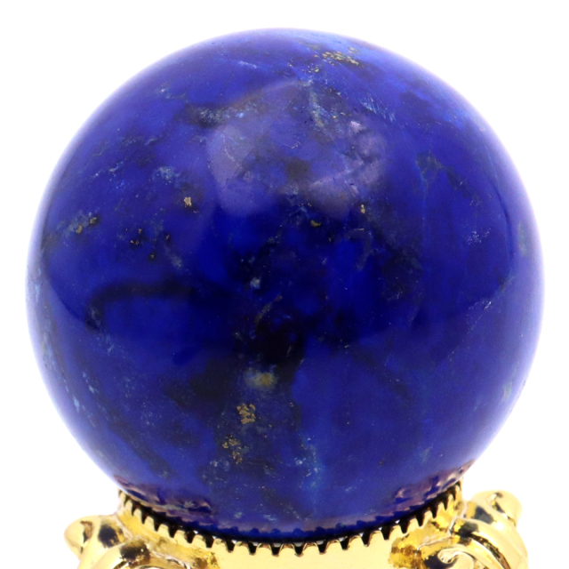 ラピスラズリ　丸玉　アフガニスタン ラピスラズリ 丸玉 直径約42mm AAA 台付き アフガニスタン産