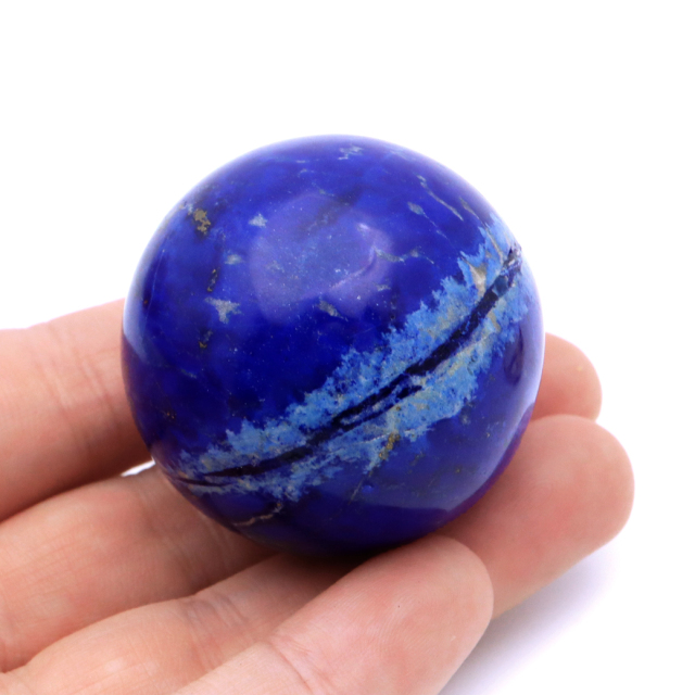 ラピスラズリ 丸玉 直径約42mm AAA 台付き アフガニスタン産