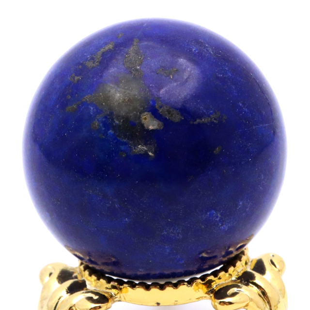 ラピスラズリ 丸玉 AAA 台付き アフガニスタン産 ナチュラル 天然無染色 天然石 青金石 置物 スフィア 1点もの lapis lazuli