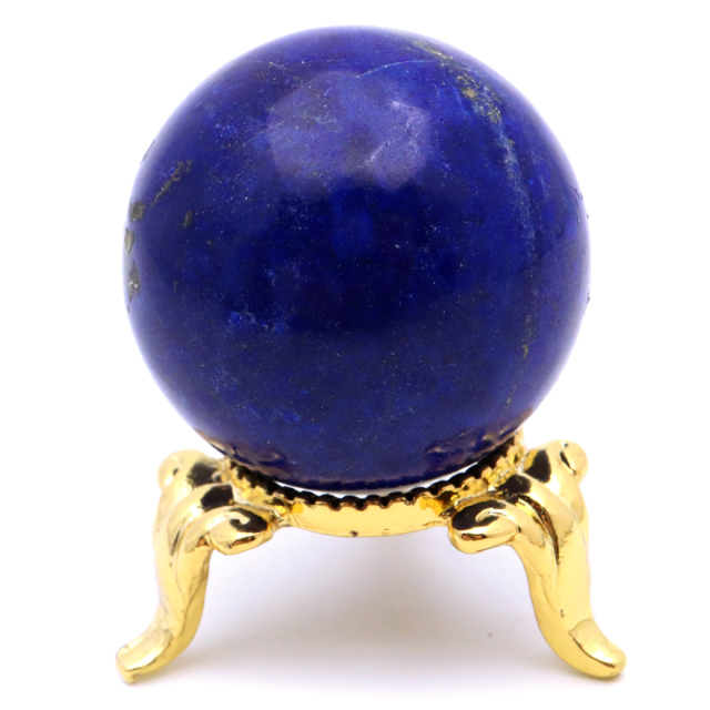 ラピスラズリ 丸玉 AAA 台付き アフガニスタン産 ナチュラル 天然無染色 天然石 青金石 置物 スフィア 1点もの lapis lazuli