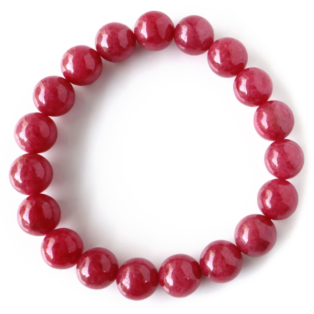 ロードナイト ブレスレット 10.5mm AAA ブラジル産 天然石 パワーストーン 薔薇輝石 1点物 Rhodonite