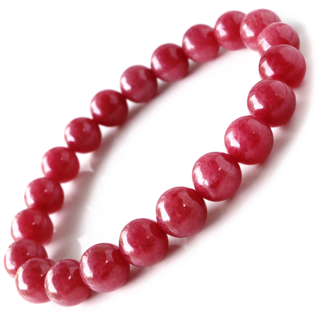 ロードナイト ブレスレット 9mm AAA ブラジル産 天然石 パワーストーン 薔薇輝石 1点物 Rhodonite