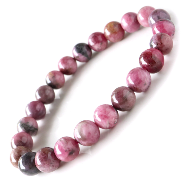 ロードナイト ブレスレット 8mm A＋ランク つやつや ブラジル産 天然石 パワーストーン 贈り物 ギフト父の日 プレゼント