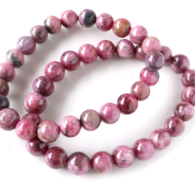 ロードナイト ブレスレット 8mm A＋ランク つやつや ブラジル産 天然石 パワーストーン 贈り物 ギフト父の日 プレゼント