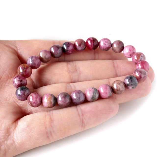 ロードナイト ブレスレット 8mm A＋ランク つやつや ブラジル産 天然石 パワーストーン 贈り物 ギフト父の日 プレゼント
