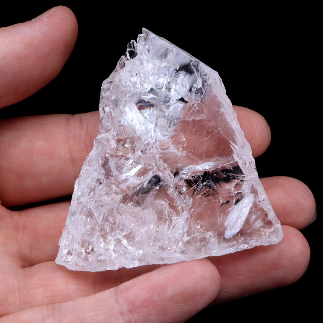 ロッククリスタル 水晶 AAA 40-70g ブラジル ミナスジェライス州産 虹入り アイスクリスタル 天然石