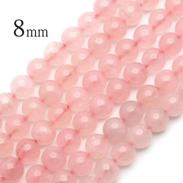 ローズクォーツ 一連 ビーズ 1本売り AA 紅水晶 ピンク 長さ38cm前後 10月 誕生石 パーツ ハンドメイド 手作り 天然石 パワーストーン