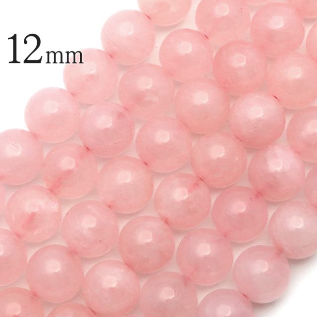 ローズクォーツ 一連 ビーズ 1本売り AA 紅水晶 ピンク 長さ38cm前後 10月 誕生石 パーツ ハンドメイド 手作り 天然石 パワーストーン