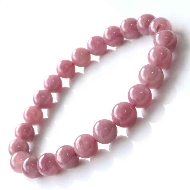 ディープ ローズクォーツ ブレスレット 8 5mm マダガスカル産 濃厚 ピンク 天然石