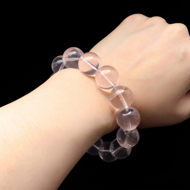 モザンビーク産 スターローズクォーツ ブレスレット 天然石 パワーストーン 1点物 紅水晶 Rosequartz