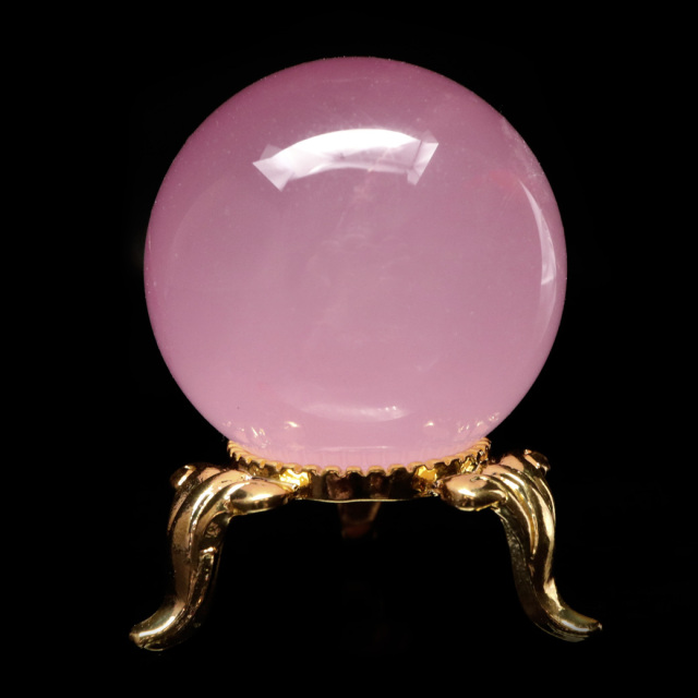 スター ローズクォーツ 丸玉 34.1mm AAA 台座付き マダガスカル産