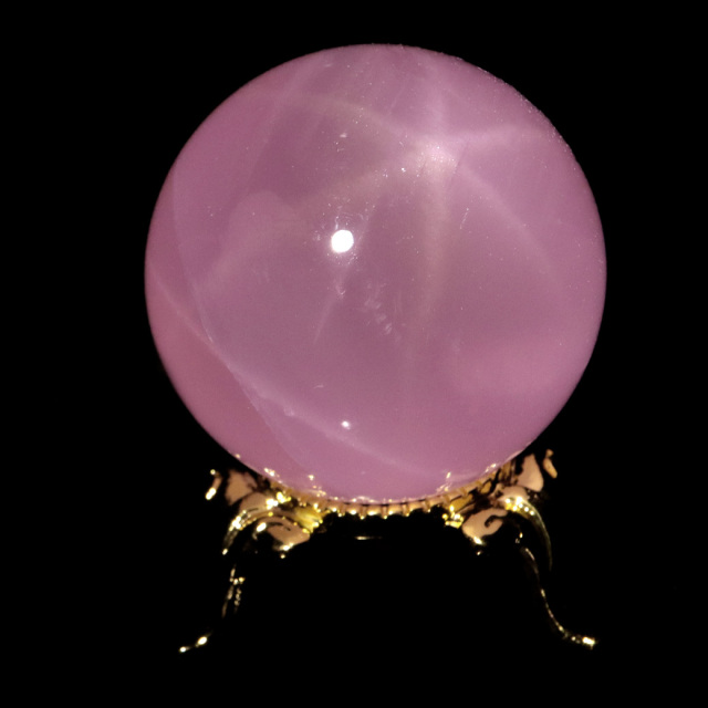 ローズクォーツ丸玉&ホワイトカルサイト丸玉 2点 お纏め ホワイトカル