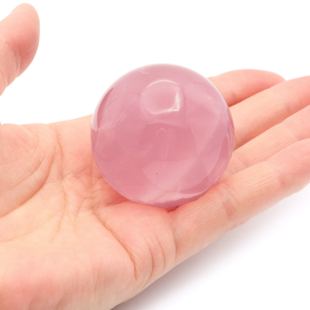 スター ローズクォーツ 丸玉 AAA 台座付き マダガスカル産 天然石 1点物 スフィア 紅水晶 パワーストーン