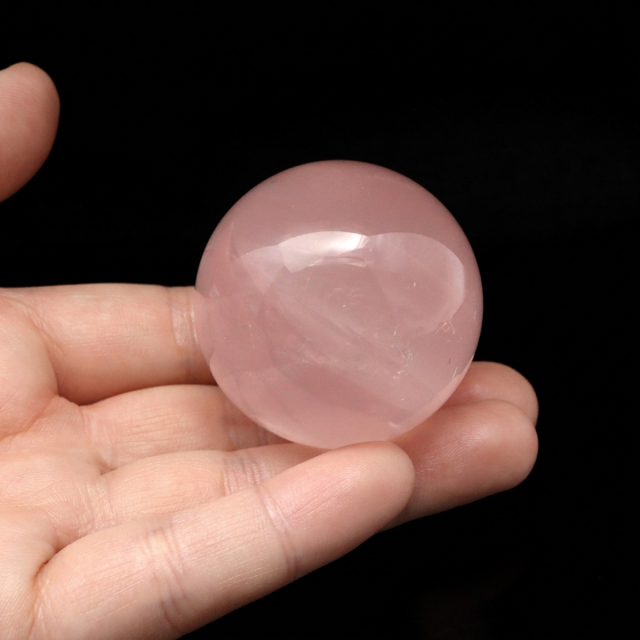 スターローズクォーツ 丸玉 マダガスカル産 1点物 天然石 紅水晶 ヒーリング スフィア パワーストーン 台座付き