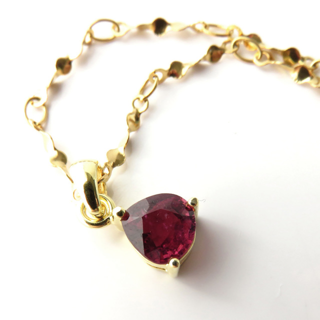 レッドトルマリンペンダントトップ　+ K18ネックレス goldstone_rubellite-p17