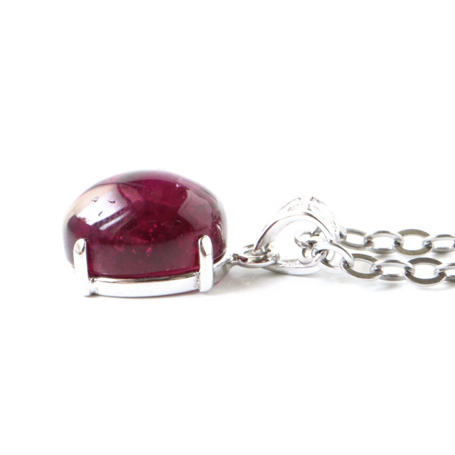 ルベライト レッドトルマリン ネックレス 天然石 ペンダント 10月 誕生石 Silver925 チェーン付き