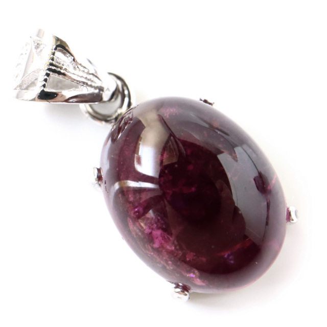 ルベライト レッドトルマリン ネックレス 天然石 ペンダント 10月