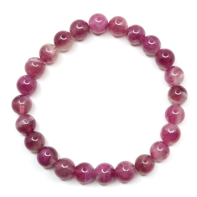 ルベライト ブレスレット ピンクトルマリン 7.5mm 1点物 10月 誕生石