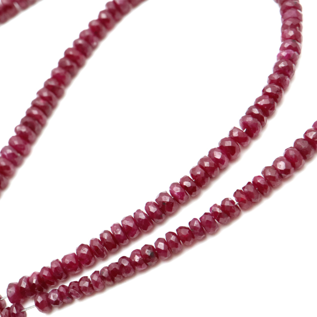 ルビー AAA 一連 約40cm ビーズ グラデーション 天然石 7月 誕生石 パワーストーン 紅玉