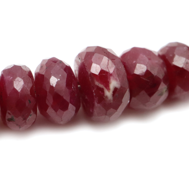 ルビー AAA 一連 約40cm ビーズ グラデーション 天然石 7月 誕生石 パワーストーン 紅玉