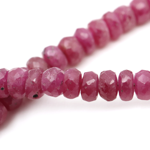 ルビー 一連 約40cm ビーズ グラデーション 天然石 7月 誕生石 パワーストーン 紅玉