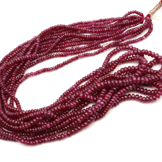 ルビー 一連 約40cm ビーズ グラデーション 天然石 7月 誕生石 パワーストーン 紅玉