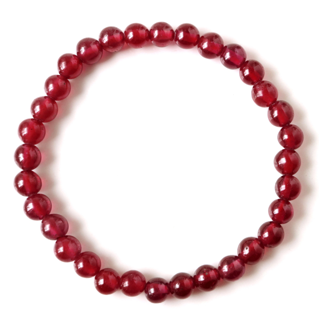 ルビー ブレスレット 6mm AAA 天然石 1点物 7月 誕生石 Ruby 宝石質