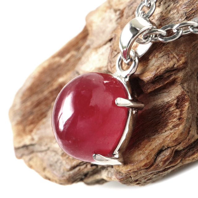ルビー ペンダント 宝石質 SILVER925 ミャンマー産 天然石 1点物 Ruby 7月 誕生石