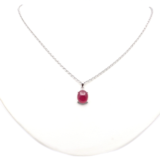 ルビー ペンダント 宝石質 SILVER925 ミャンマー産 天然石 1点物 Ruby 7月 誕生石