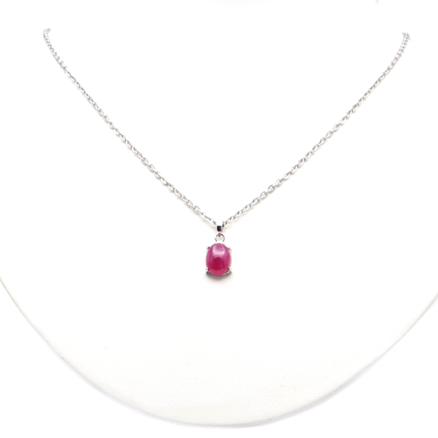 ルビー ペンダント 宝石質 SILVER925 ミャンマー産 天然石 1点物 Ruby 7月 誕生石