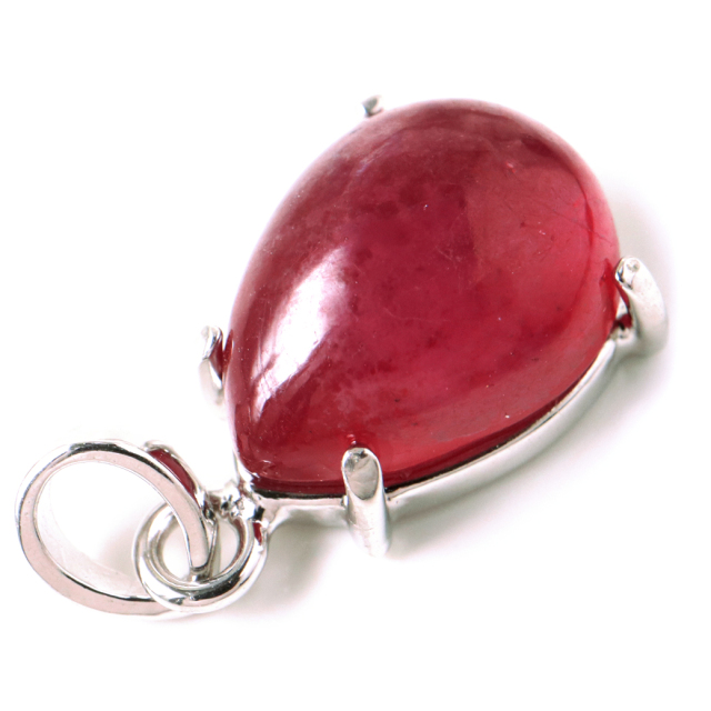 ルビー ペンダント 宝石質 SILVER925 しずく ドロップ ミャンマー産 天然石 1点物 Ruby 7月 誕生石