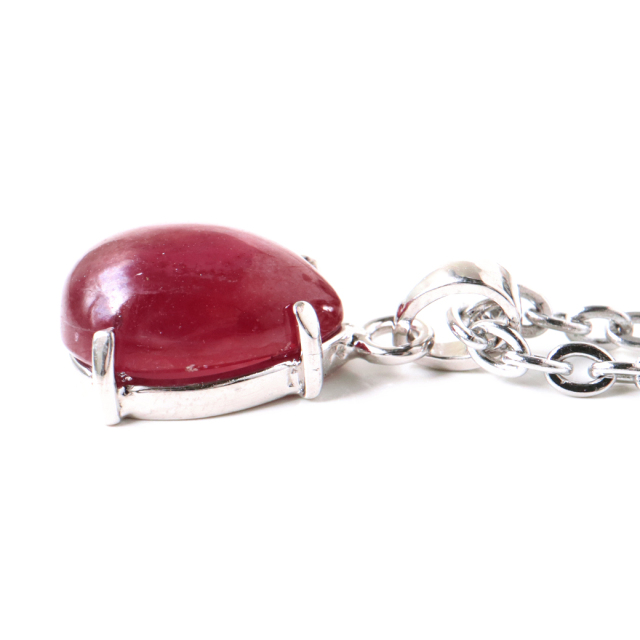 ルビー ペンダント 宝石質 SILVER925 しずく ドロップ ミャンマー産 天然石 1点物 Ruby 7月 誕生石